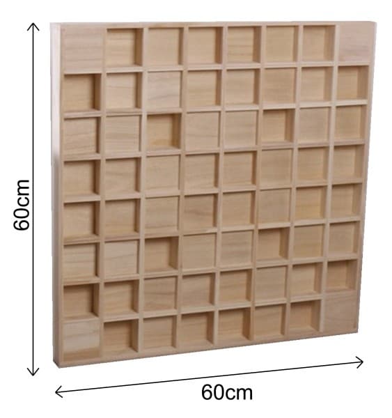 Akustik Wand Diffusor 64 mit 60 x 60 x 10cm für 650 bis 2250 Hz