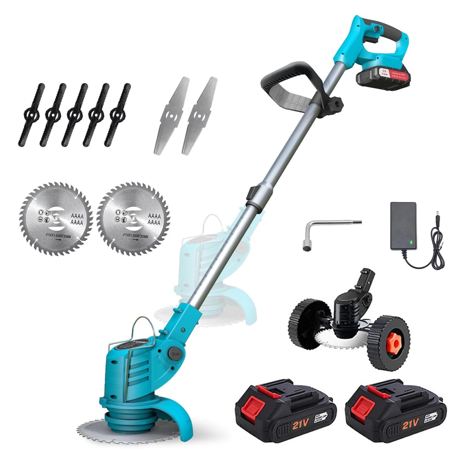 Elektrischer Rasenmäher, kabelloser Grasschneider, faltbarer Handrasenmäher, Rasentrimmer, Elektrowerkzeuge für Makita 18V Akku