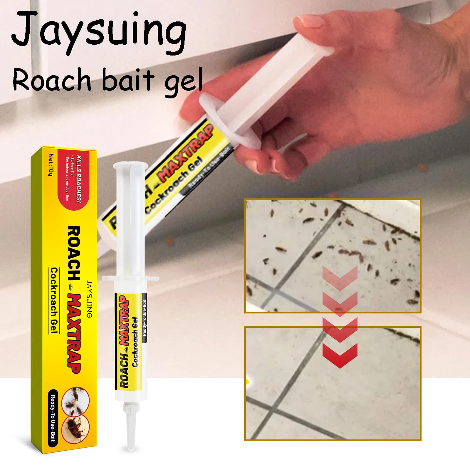 Nützlicher Kakerlaken-Köder, natürliche Formel, ungiftig, umweltfreundlich, effektives Kakerlaken-Abwehrgel für Haushalt, Küche, Lager