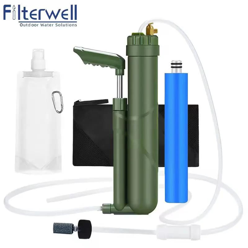 Filterwell Pump RO Gallonen-Wasserfilter Outdoor-Filter Umkehrosmose-Reinigungssystem Zubehör für Reisen Camping Wandern