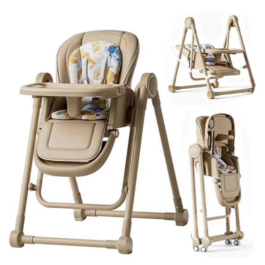 2-in-1 Baby-Hochstuhl, faltbar, tragbar, Ess- und Spielstuhl, wandelbarer Hochstuhl mit Essteller
