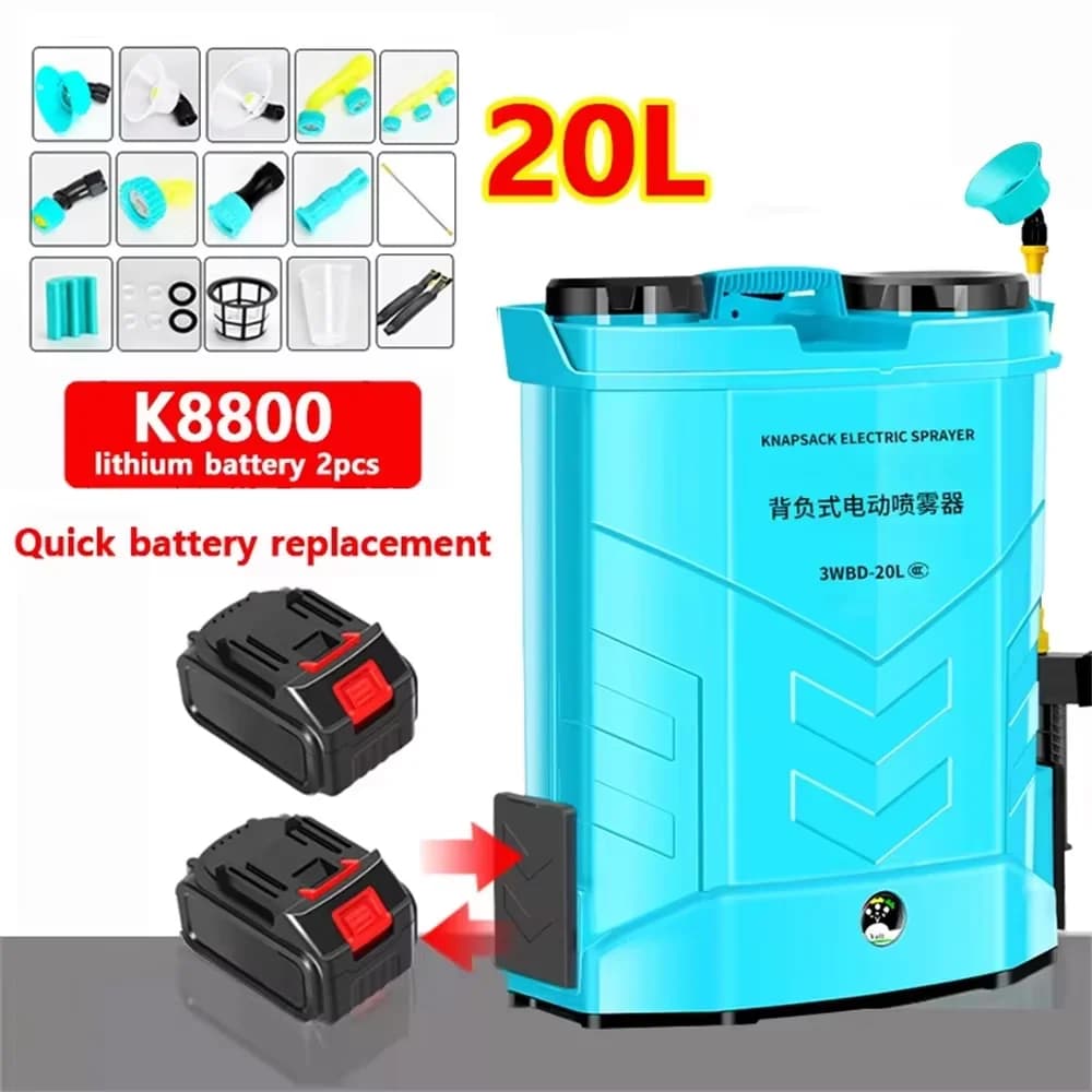 OWJHE 20L Hochdruck-Elektrosprüher Vollautomatischer Rucksack-Lithium-Akku Landwirtschaftlicher Garten-Bewässerungssprüher