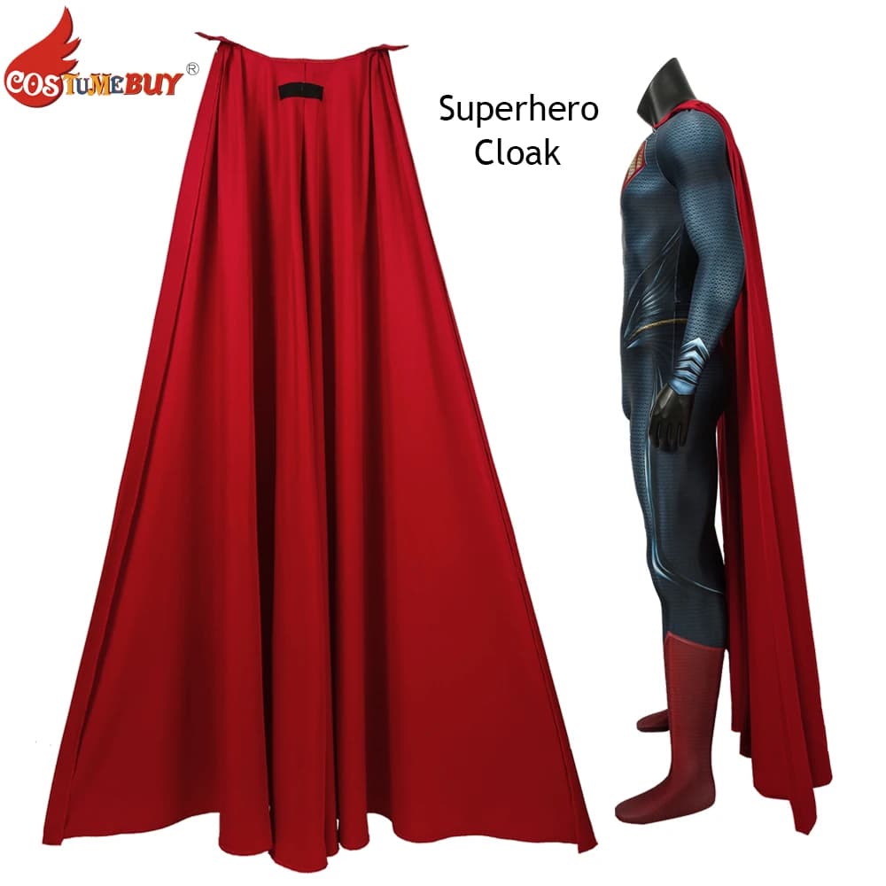 Superheld Flying Man Filmumhang Clark Hero Cosplay Kent Roter Umhang, Halloween Kostümzubehör Unisex Cape Outfit