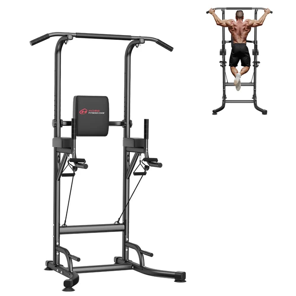 Power Tower Dip Station Pull Up Bar Multi-Function Power Tower Push Up Workout Abdominal Exercise for Home Gym Strength Training