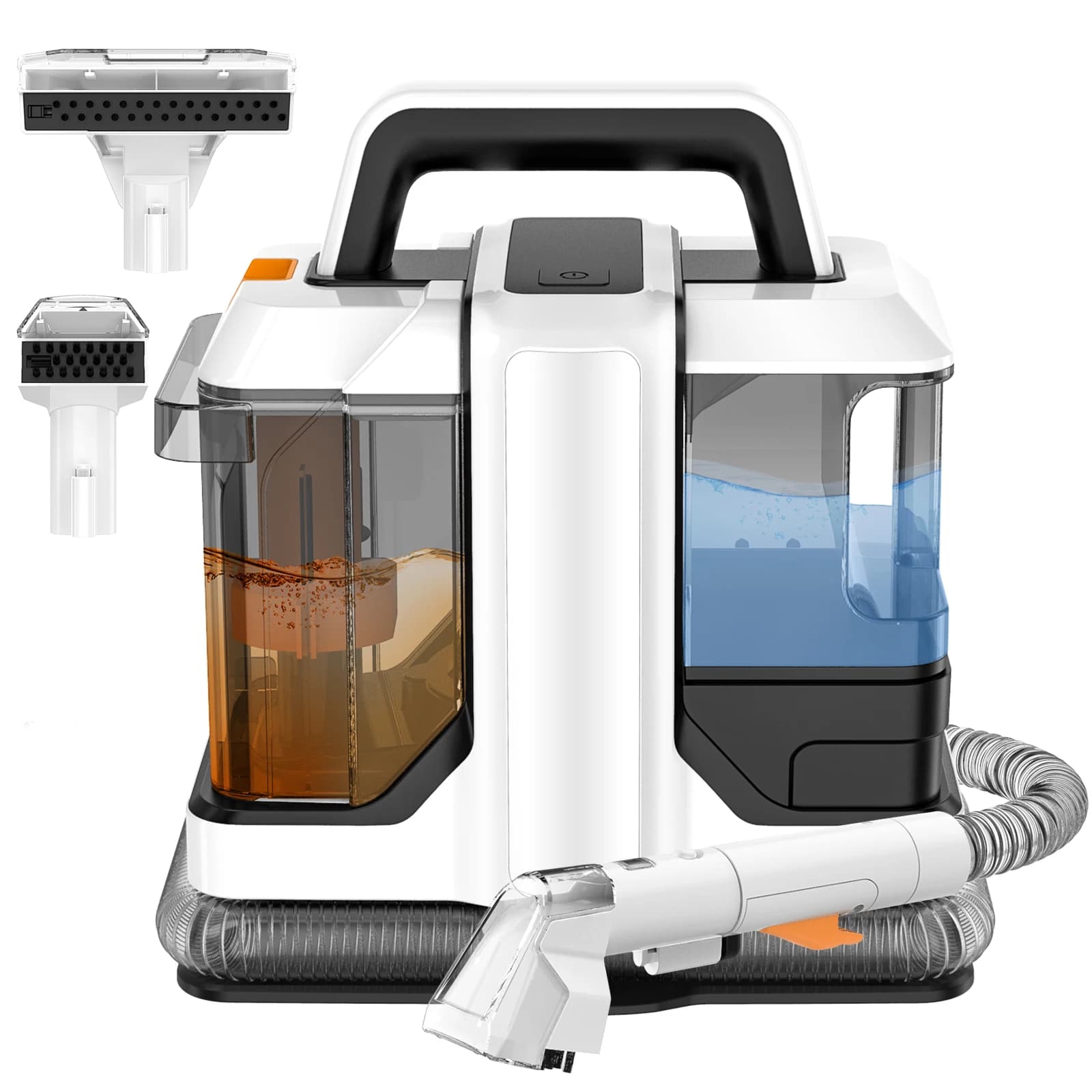 Tragbarer Teppichreiniger, 750 W, 15 kPa, tragbarer Fleckenreiniger für Auto, Sofa, Tierhaare, Sprühsauger, Polsterreinigungsmaschine