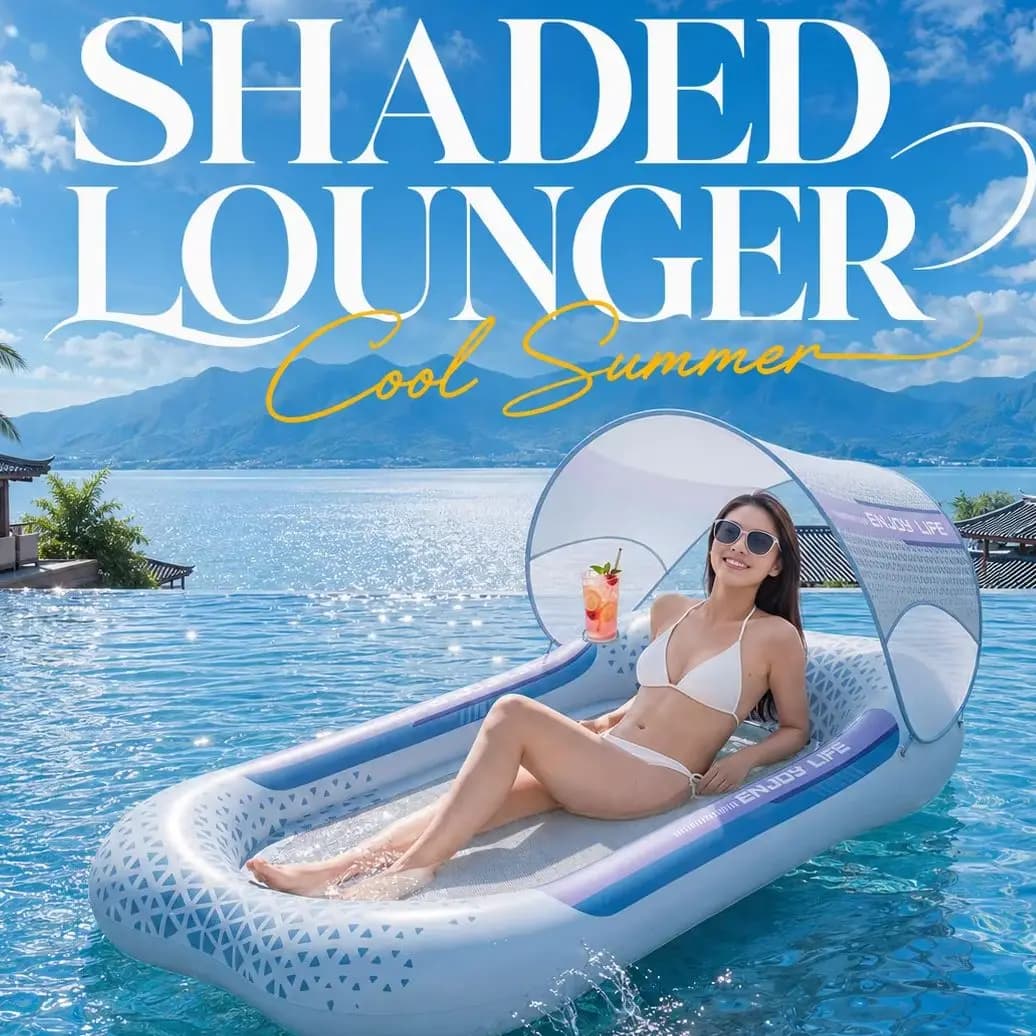 1PC Ergonomic Inflatable Pool Floats, Lounge Chair Mesh Support Water Bed Floating Hammock for Pool Party Summer