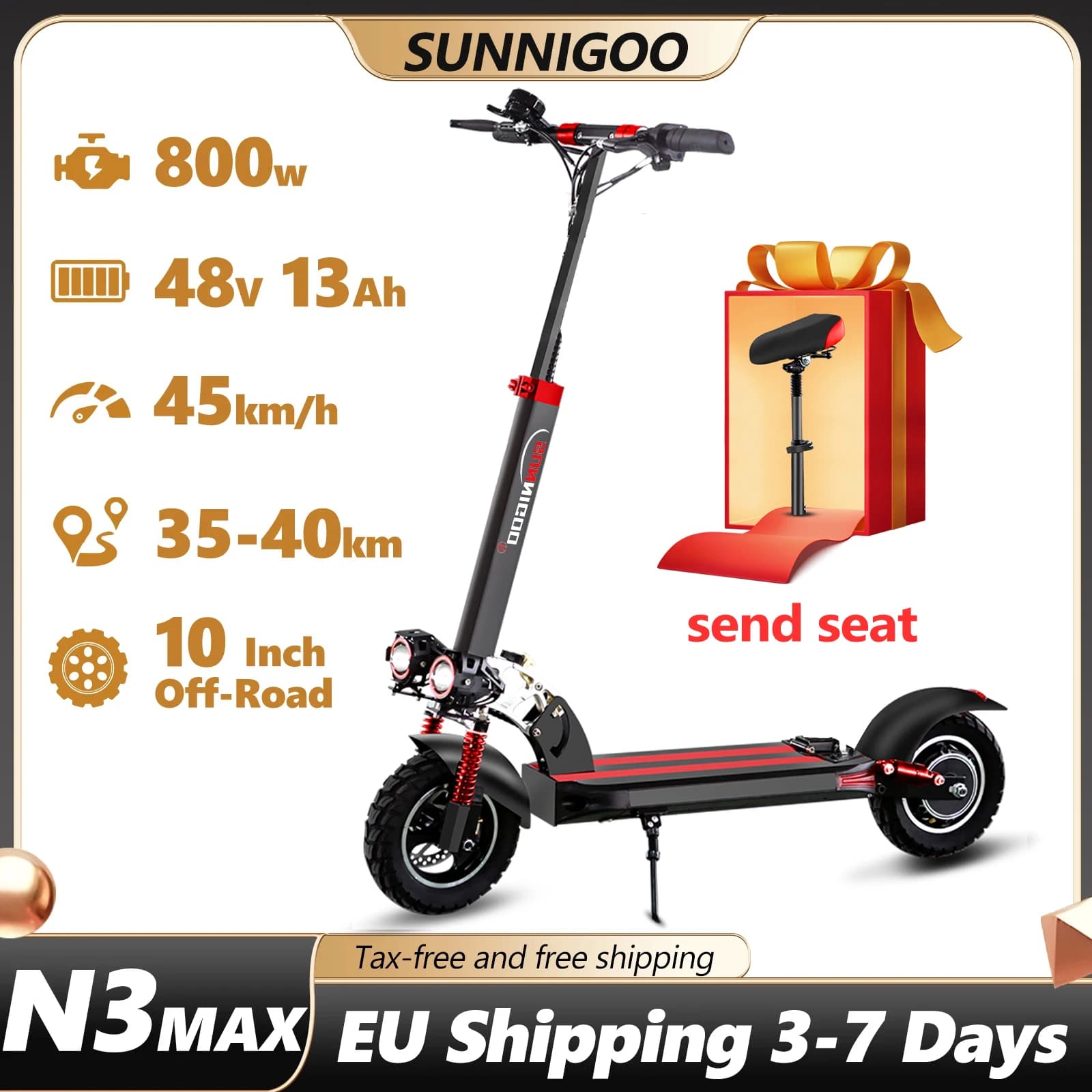 Elektroroller 1000 W Top Power 48 V 13 Ah Batterie Erwachsene Sport Road Mountain E-Scooter 10 Zoll Reifen Schnee faltbarer EScooter