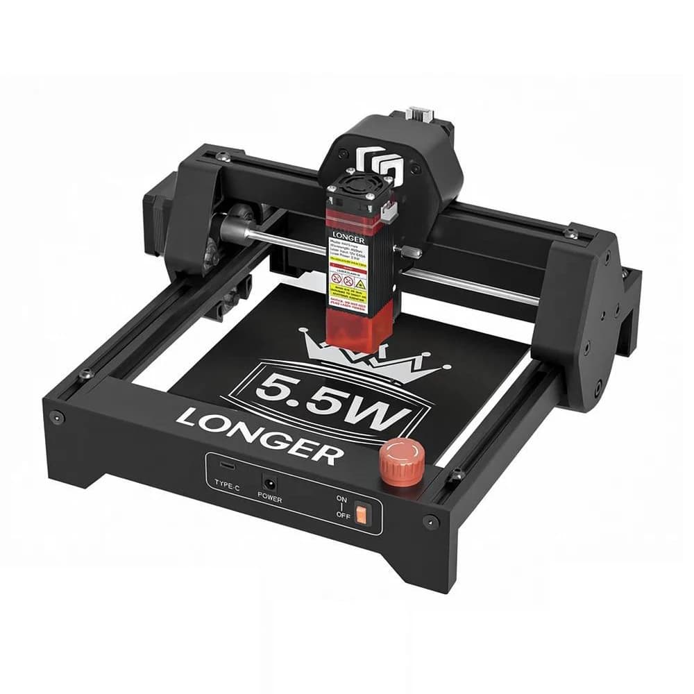 RAY5 Mini-Lasergravurmaschine, 5,5 W, 3,5 W, 2,5 W, hohe Geschwindigkeit, 12000 mm/min, 130 x 140 mm, Arbeitsbereich, DIY-Geschenke, CNC-Werkzeuge
