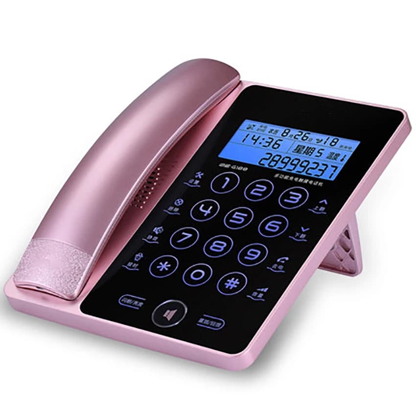 Touch Dial schnur gebundenes Telefon Festnetz mit farbenfroher Hintergrund beleuchtung, Sprach übertragung, Fsk-und DTMF-System, Anrufer-ID, PC-Panel