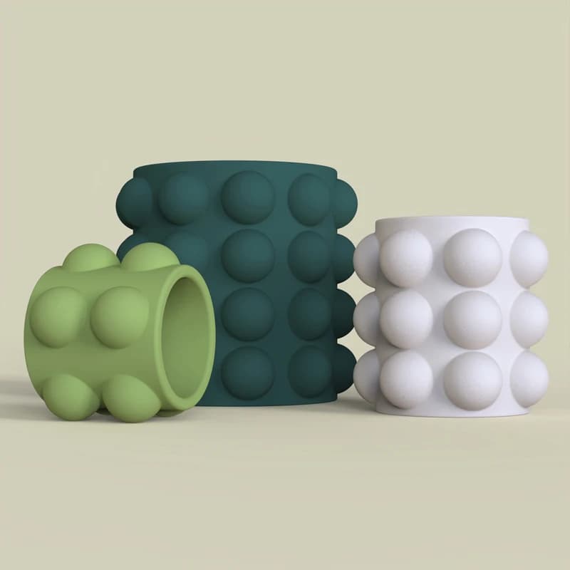 Zement Kerze Tasse Silikon Form Kreative Blase Ball Dekorative Tasse Wachs Formen Einfache Design von Blumentopf Form