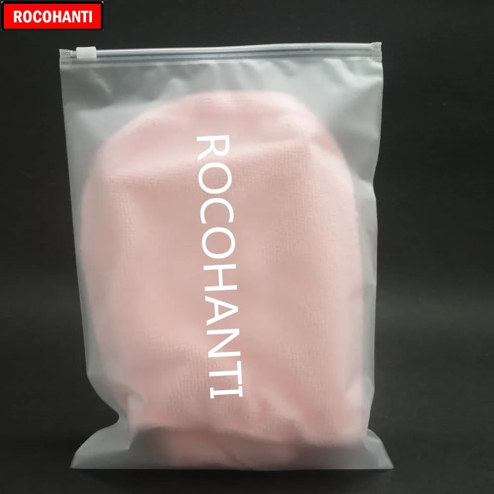 100 x individuelle matte, weiß gefrostete Plastiktüten mit Reißverschluss und Logo bedruckt für Kleidung, T-Shirt, Kapuzenpullover, Aufbewahrung,