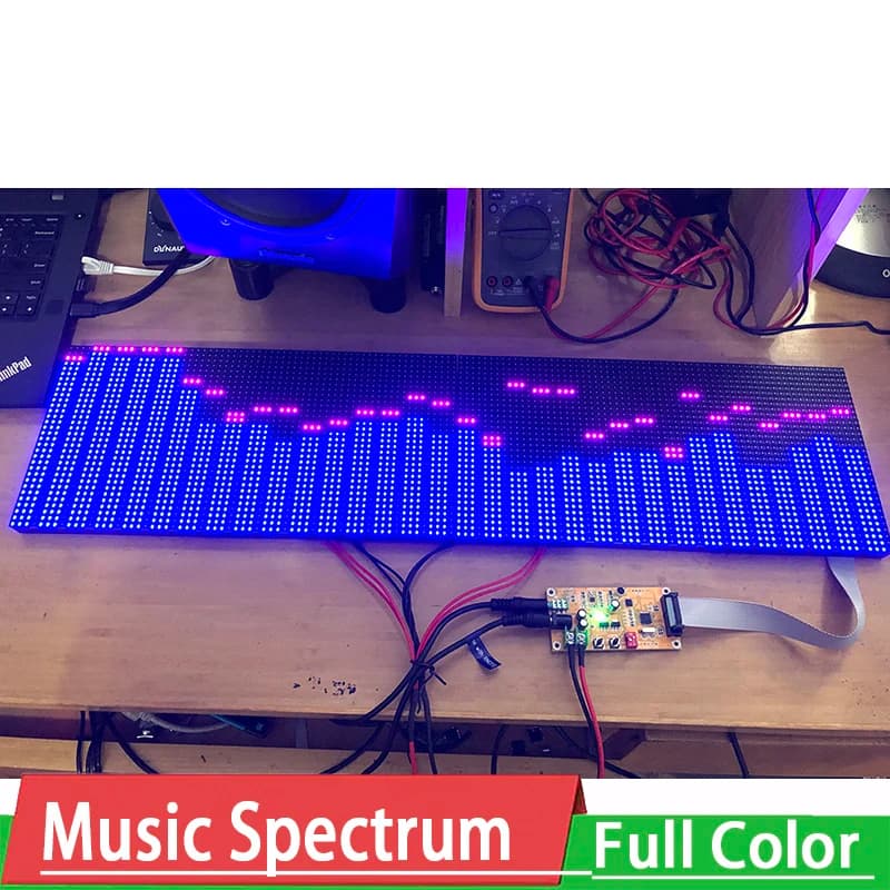 Beruf Volle Farbe Musik Spektrum Display Screen Audio KTV Bühne LED Rhythmus Licht Level Anzeige VU Meter Power verstärker