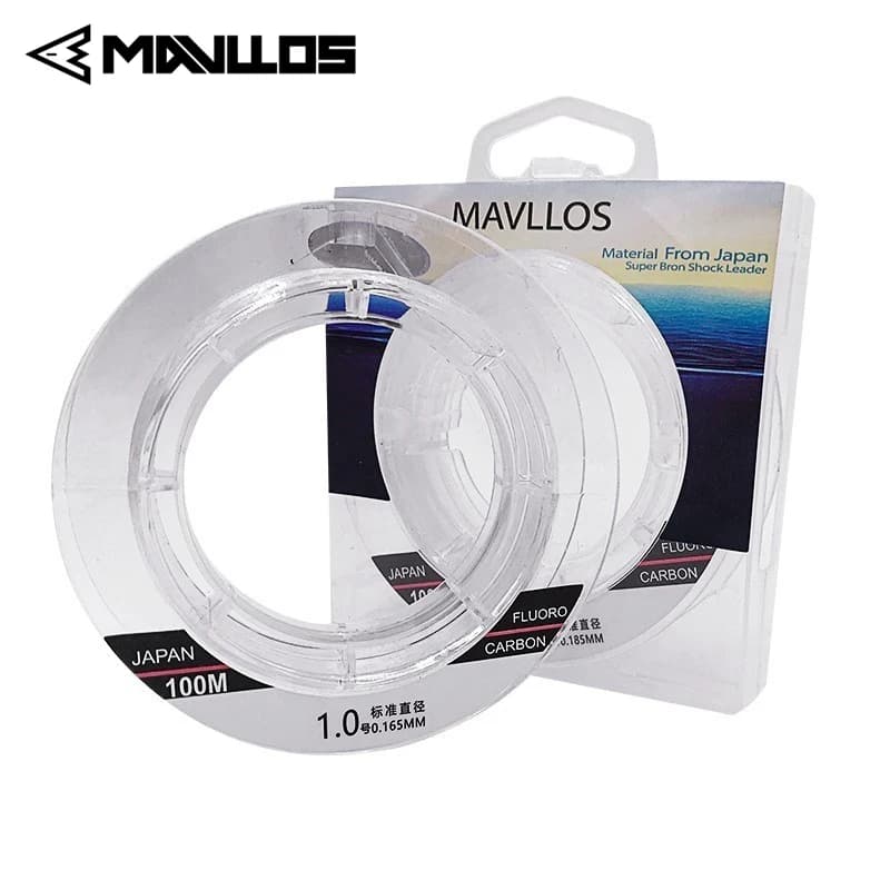Mavllost Angelleine aus Kohlefaser 50 100m 100% Fluorocarbon Vorfachschnur Unsichtbare Starke Monofilament Sinkende Angelschnur
