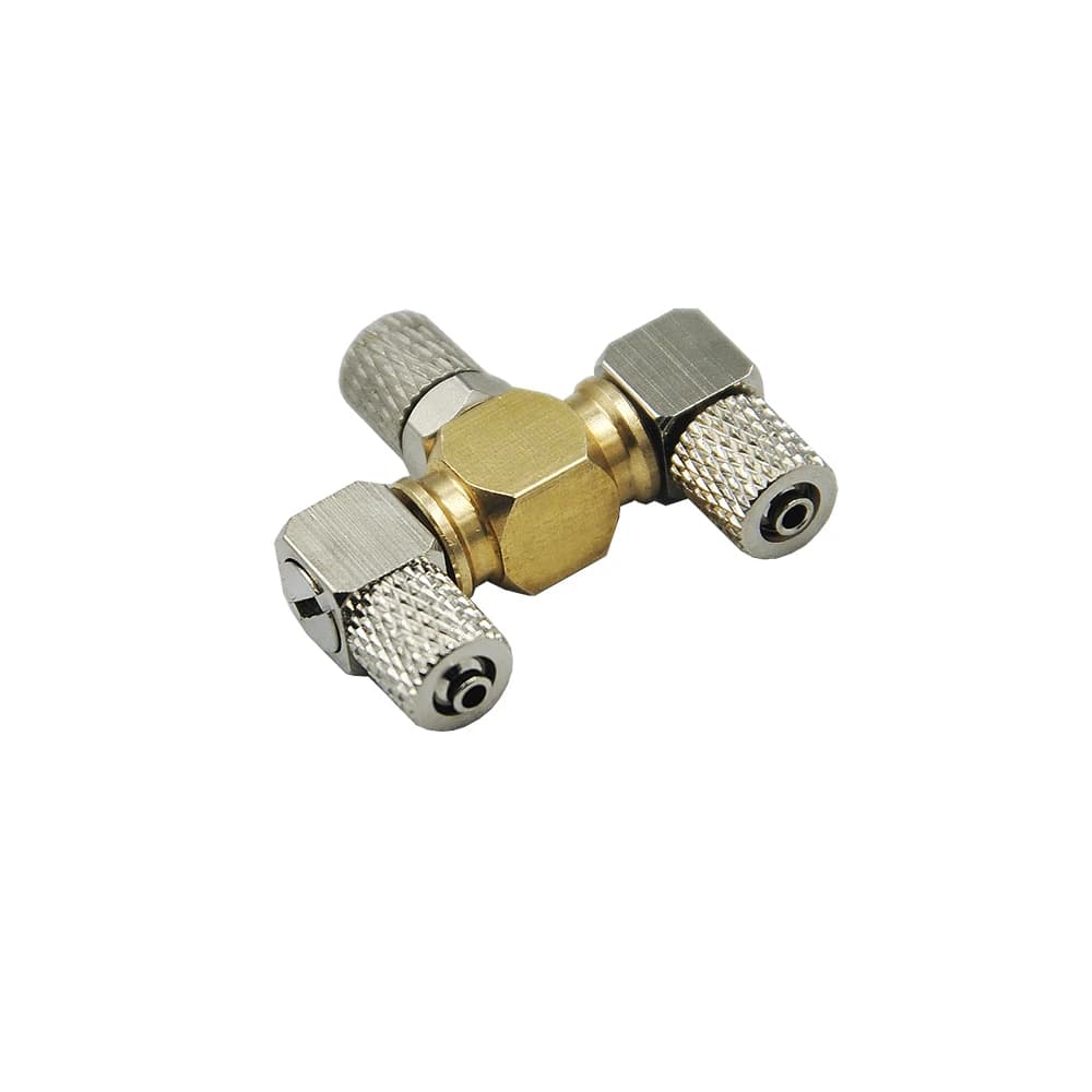 3CH Mini Hydraulische Kupfer Anschluss T/Y Typ Multi Öl Weg Fitting Für 1/14 RC Bagger DIY Auto Teile