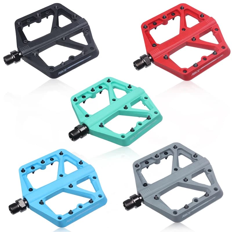 RACEWORK Fahrrad Pedale MTB Nylom Pedal Ultraleichte Dichtung Lager Flache Mountain Road Bike BMX Plattform Pedal Teile