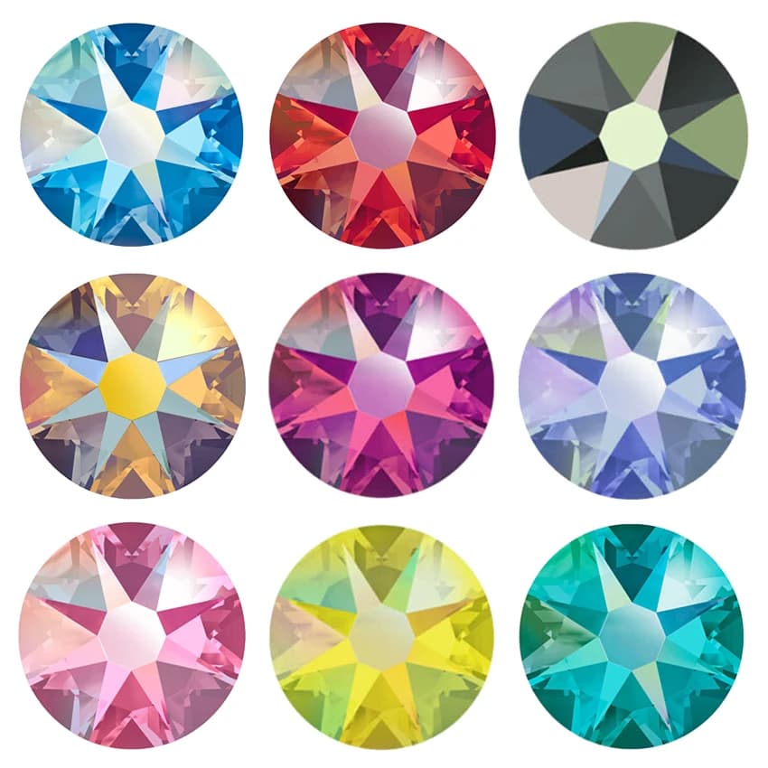 YANRUO 2088 Neue Farbe Nicht Hotfix Nail art DIY Kleber Auf Strass Flache Rückseite Strass Glas Glitter Kristalle Für Handwerk
