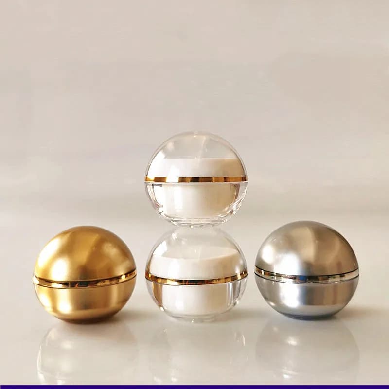 Großhandel 10G Leere Acryl Creme Jar Sphärische Auge Creme Flaschen Gesichts Maske Jars Container Essenz Flaschen Kosmetische Verpackung