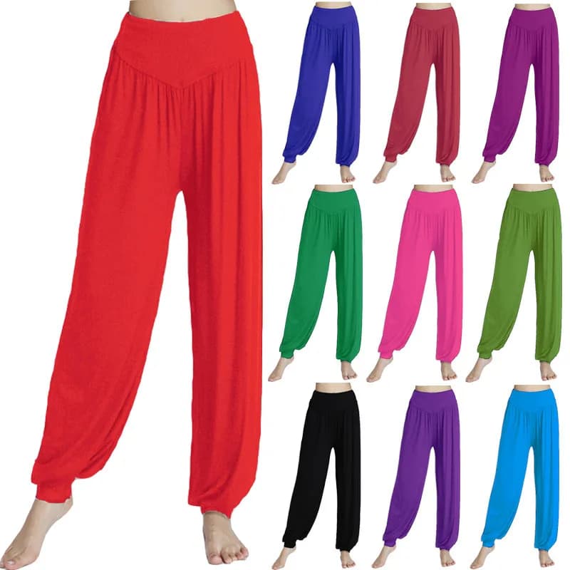 Tanzhosen Damen Modal Lose Füße Tanzen Weitbeinige Trikots Latein Yoga Praxis Lange Hosen Weiche Modale Heimhosen N24