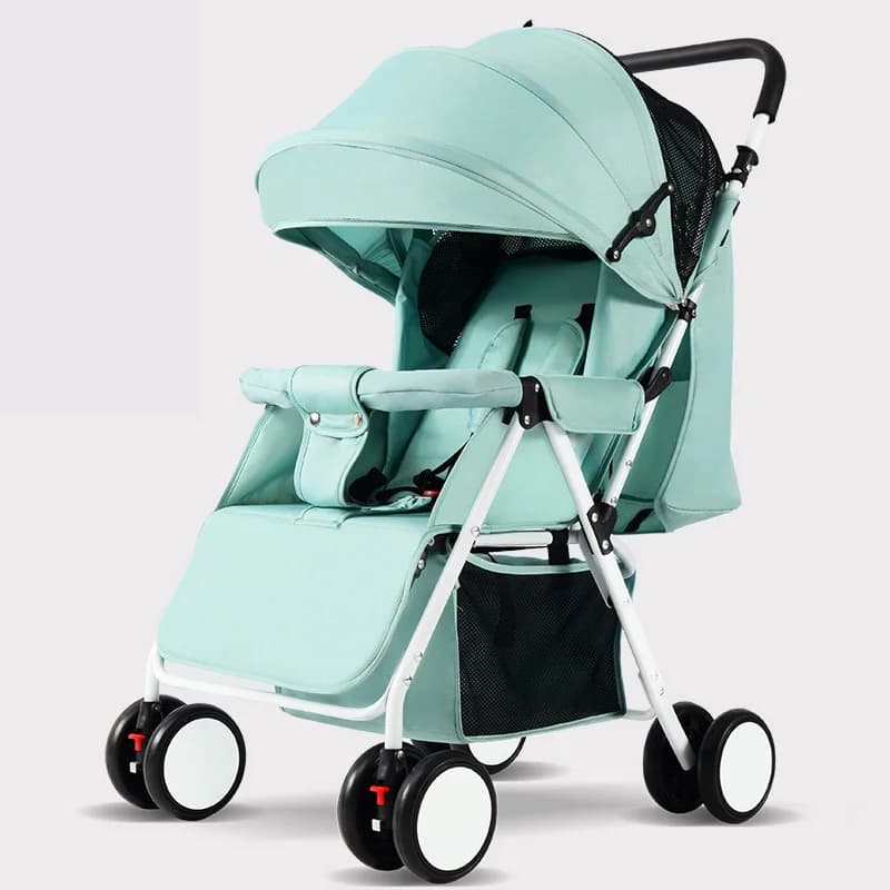 LazyChild tragbarer und faltbarer Kinderwagen für Babys, aus Kunststoff, ultraleicht und praktisch, Mini-Vierrad-Auto für Babys