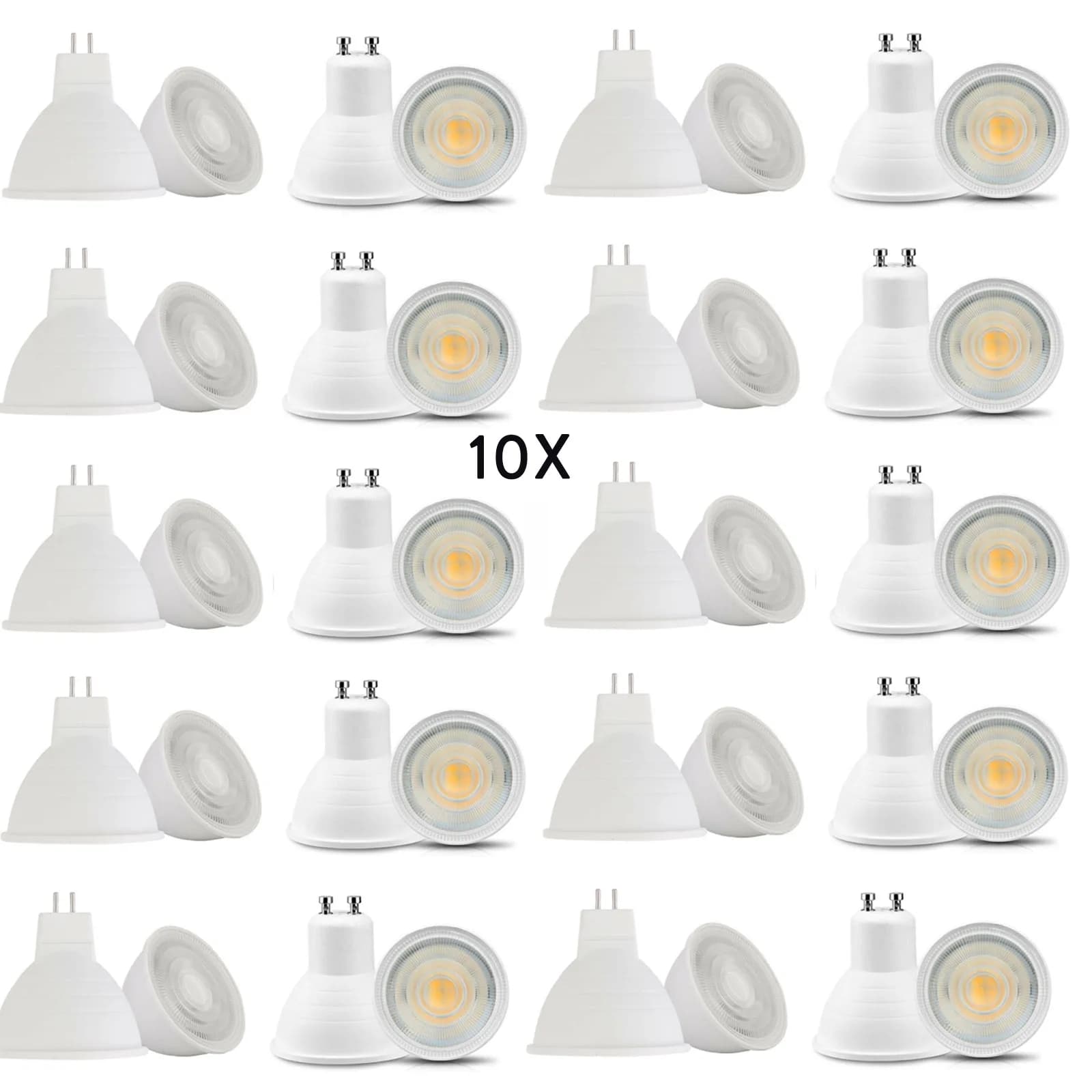 10x dimmbare LED-Lampe GU10 LED-Birne Strahler 220V MR16 GU5.3 COB-Chip 30 Grad Strahl für Home Office Lichtlampe