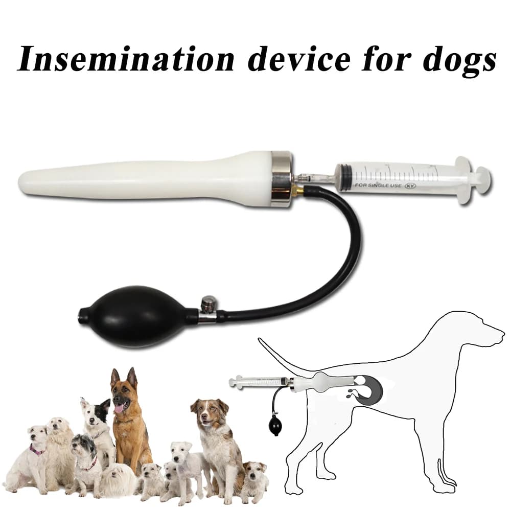 1PCS Haustier Hund Hunde Künstliche Befruchtung Kit Zucht Spermien Injektor Samen Injektion Silizium Körper Doppel Druck Klinik