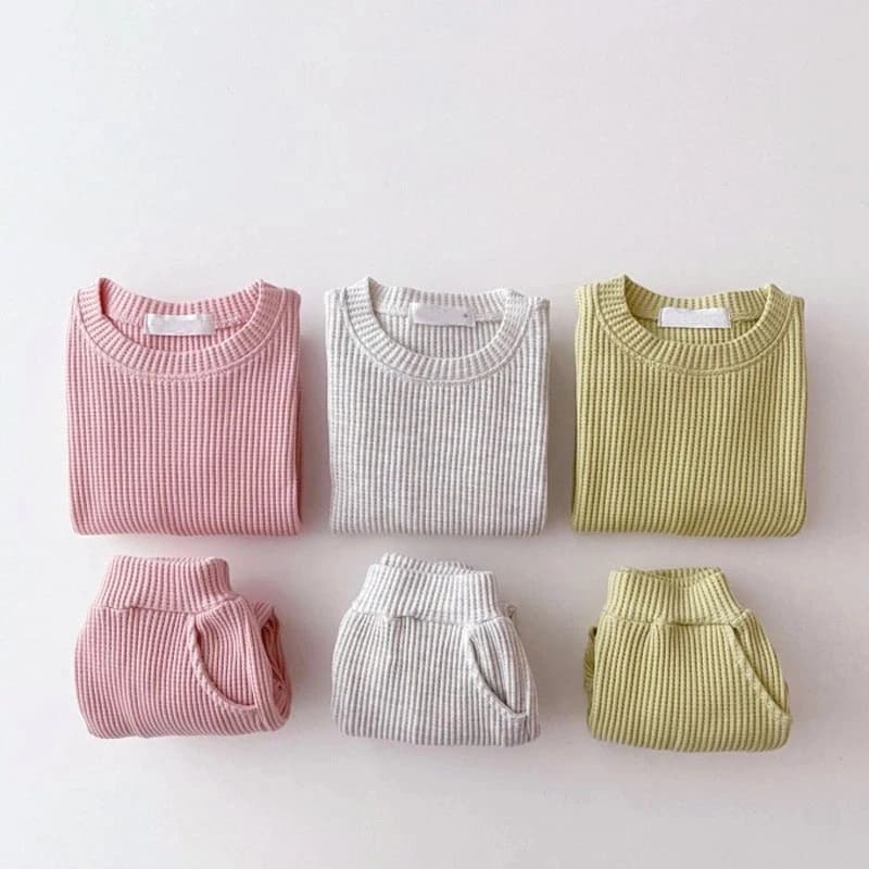 MILANCEL Baby Kleidung Set Kleinkind Jungen Anzug Waffel Mädchen Outfit Kurze Casual Anzug