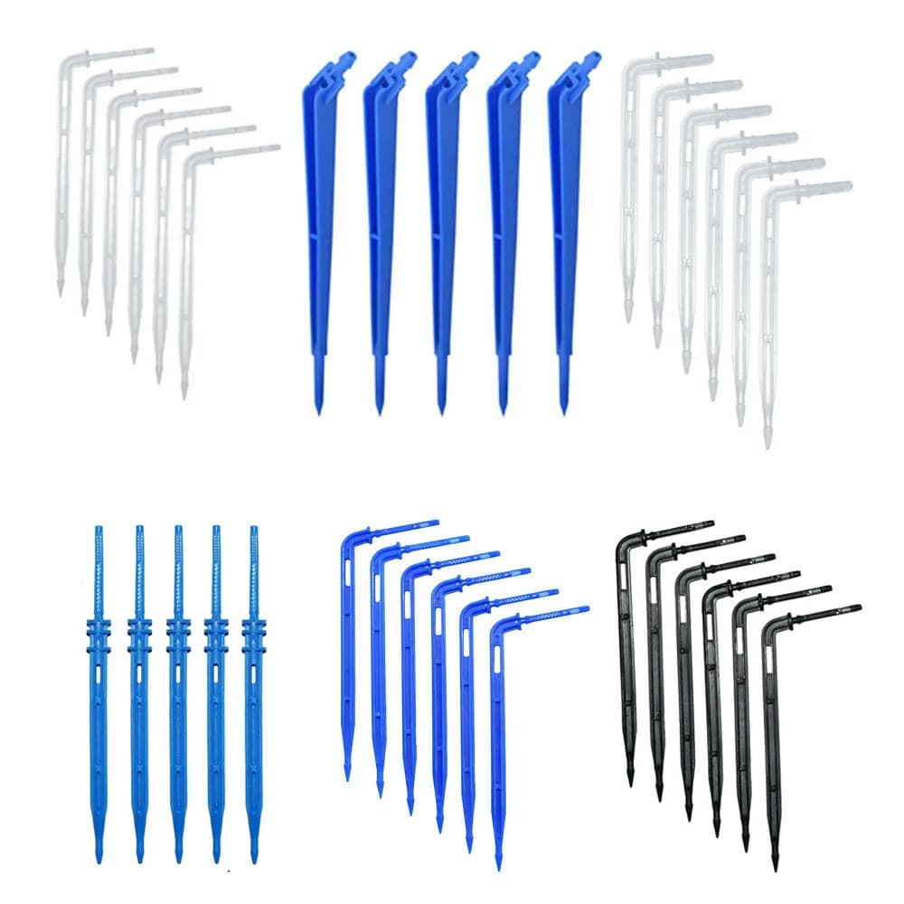 3/5 4/7mm Bend Pfeil Dropper Micro Drip Emitter Pfeil für 1/8 1/4" ​ Schlauch Gartenbewässerung Sparen Micro Drip Irrigation Greenhouse