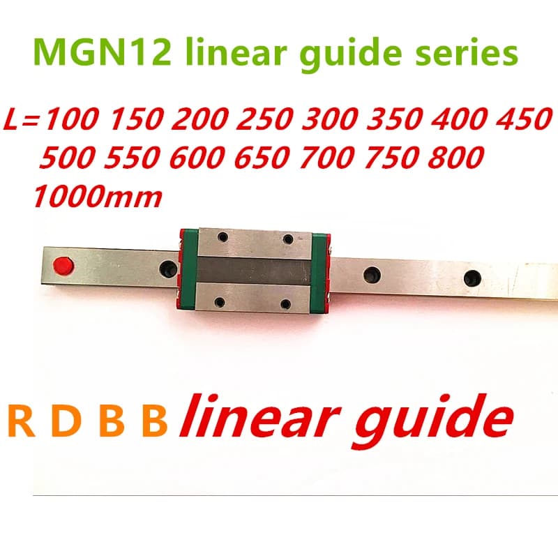 12 mm Linearführung MGN12 100 150 200 250 300 320 350 400 450 500 550 600 700 800 mm + MGN12H oder MGN12C Block 3D-Drucker CNC