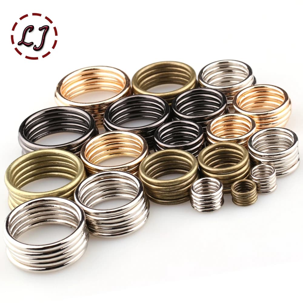 20 teile/los 20mm/25mm/30mm schwarz bronze gold silber kreis O ring Verbindung legierung metall schuhe taschen gürtel Schnallen DIY zubehör