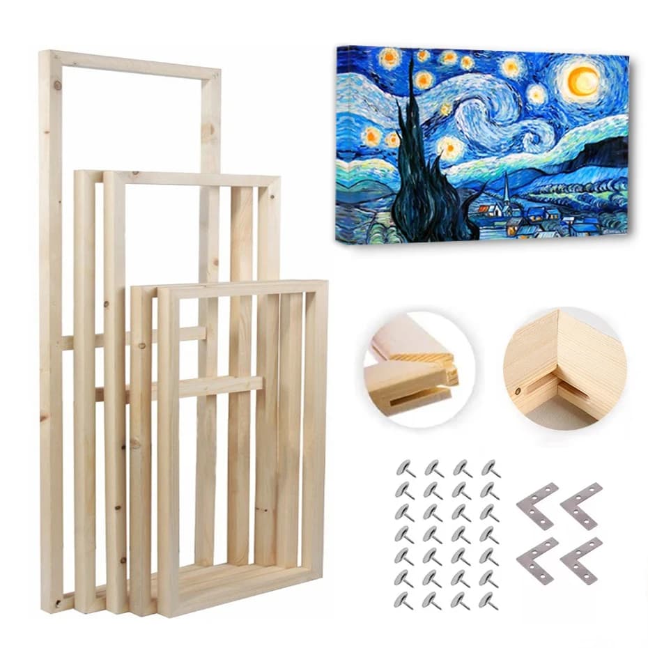 DIY Massivholz Leinwand Bilderrahmen Kit Keilrahmen für Leinwanddrucke Diamant Ölgemälde Holz Wand Kunst Galerie Home Decor