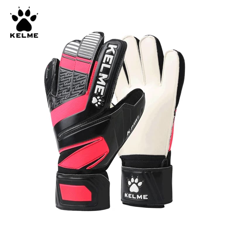 KELME Professionelle Ausbildung Torwart Handschuhe Kinder Männer Goalie Fußball Verdicken Volle Latex Schaum Fußball Handschuhe 5 Finger 9876402