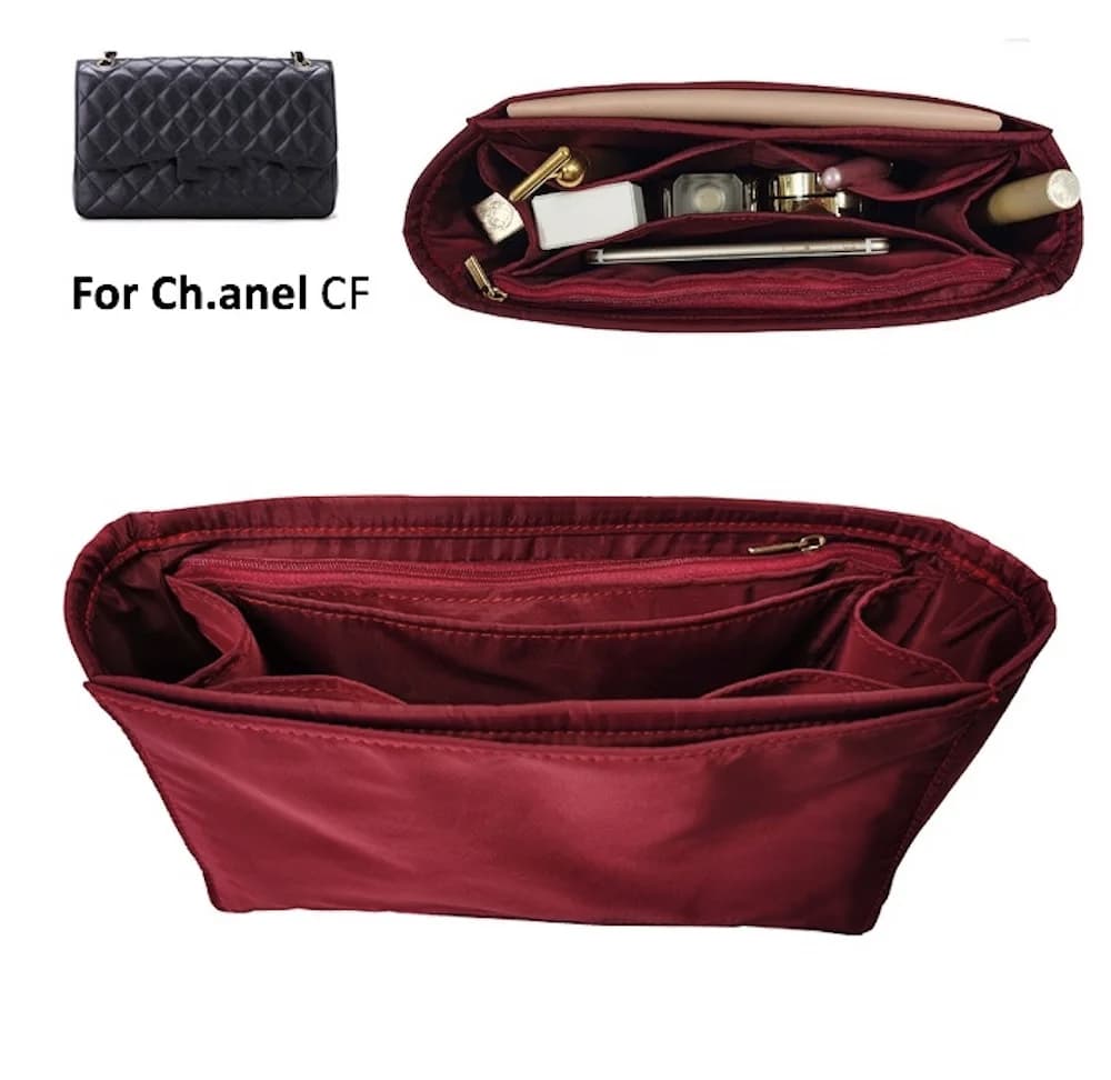 Forc HANE lClassic Klappe einsatz Taschen Organizer Make-Up Handtasche Organisieren Innere Geldbörse Tragbare basis former Premium nylon (Handarbeit)