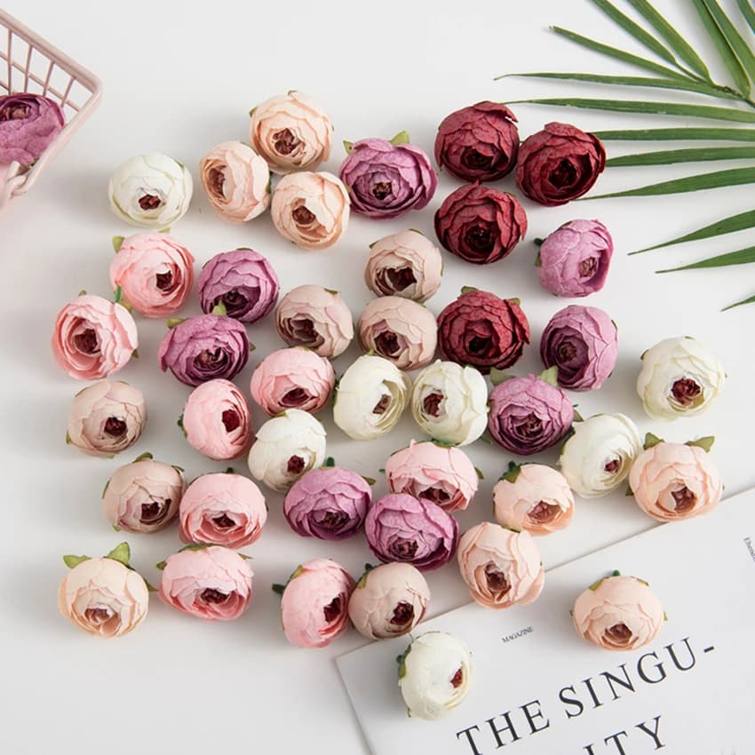 10/100PCS Seide Tee Rosen Knospe Künstliche Blumen Diy Geschenke Candy Box Weihnachten Dekorationen Hause Garten Hochzeit Urlaub liefert