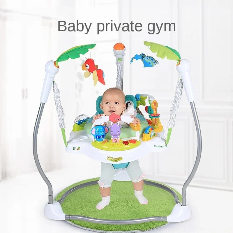 LazyChild Baby-Hüpfschaukel, Schaukelstuhl für Babys, Fitness-Schaukel mit Metall-Kunststoff-Rahmen zur Beinkraftsteigerung