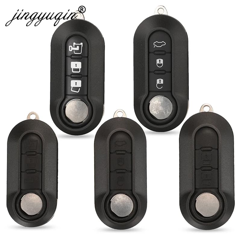Jingyuqin 10 stücke 2/3BTN Fernbedienung Auto schlüssel Shell Fall Für Fiat 500 Panda Punto Bravo Ducato Peugeot Boxer Citroen Jumper Auto