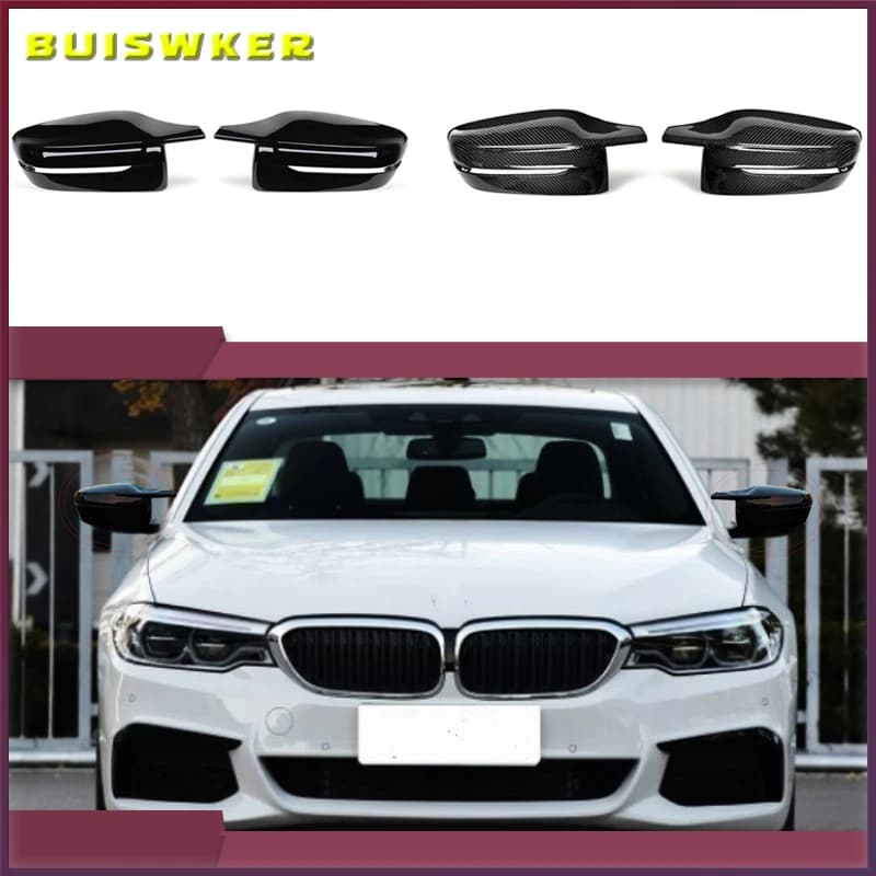 G30 G38 Helle schwarze Seitenflügel-Rückspiegel-Abdeckkappen für BMW 2 3 4 5 7 Serie G20 G21 G28 G22 G11 G12 G42 M4 Stil LHD RHD
