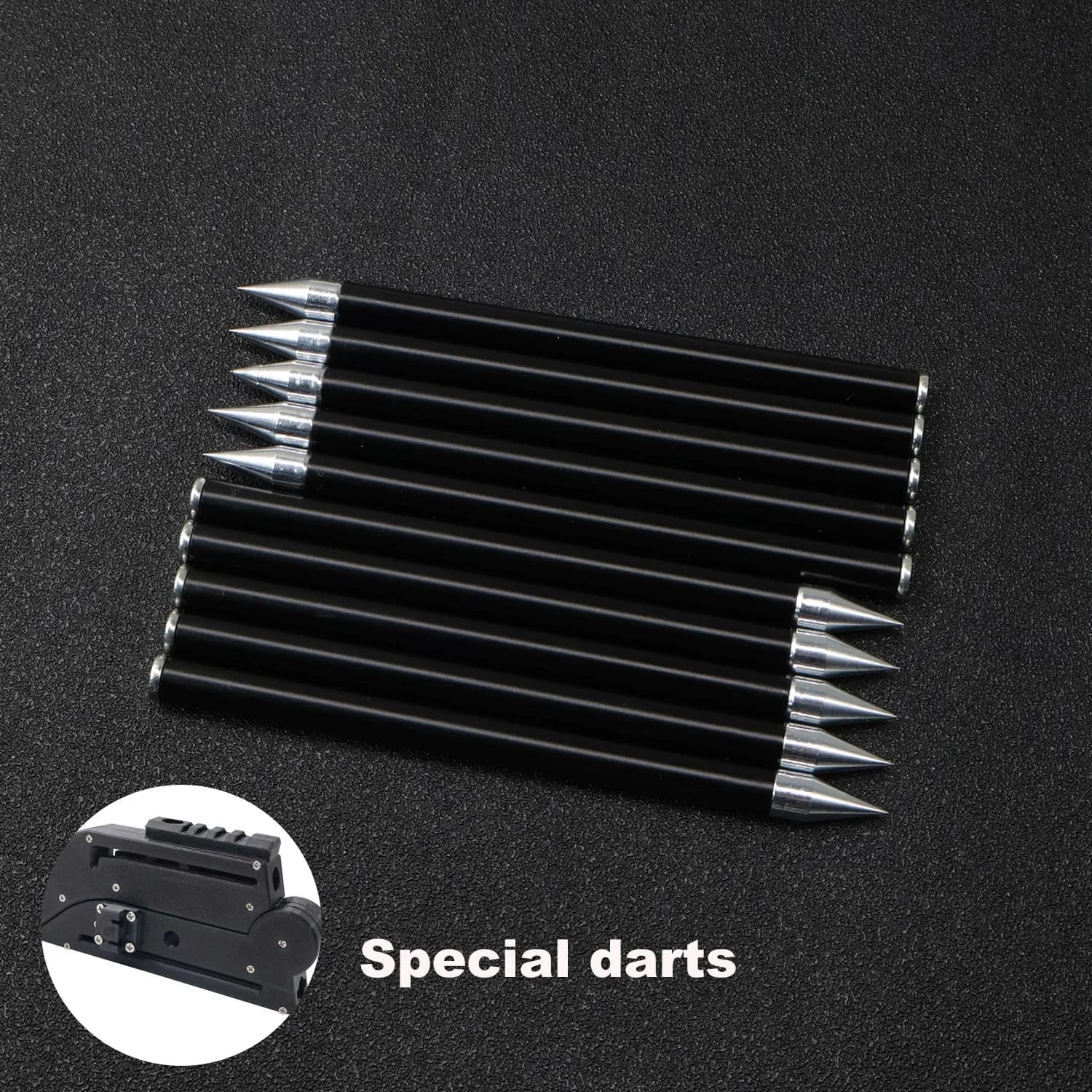10 Stück/20 Stück 8mm Schwarze Mini-Klappschleuder Spezielle Federlose Kurzpfeile
