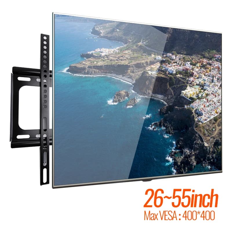Universelle TV-Wandhalterung für die meisten 26-55-Zoll-LED-Plasma-TV-Halterungen bis zu VESA 400 x 400 mm und 110 Pfund Tragfähigkeit
