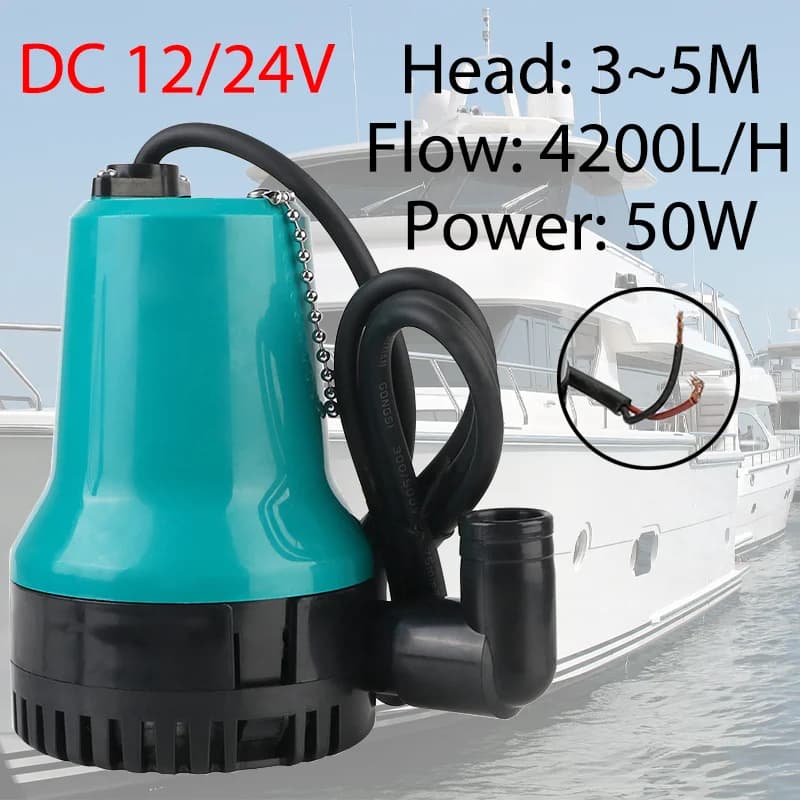 Solar Outdoor Miniatur DC12/24V Elektrische DC Tragbare 4200L/H Tauchpumpe Aquarium Bewässerung Haushalt Pumppumpe 50w