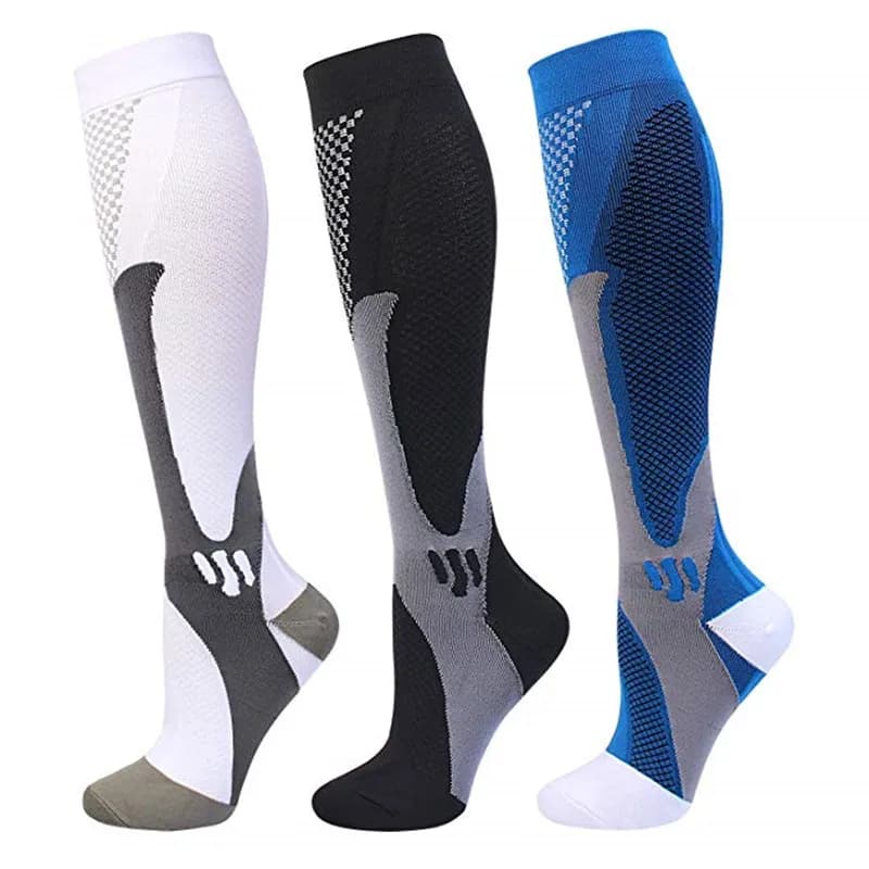 Laufen Männer Frauen Kompression Socken Für Fußball Anti Müdigkeit Schmerzen Relief 20-30 Mmhg Schwarz Kompression Socken Fit sport Socks2026