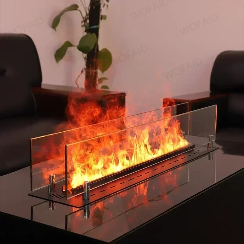 3D Atomisierter Kamin mit Farbigem Dampf-Flammeneffekt ECO Dekorativer Maßgefertigter Nebel Intelligenter Elektrischer Wasserdampf-Kamin für