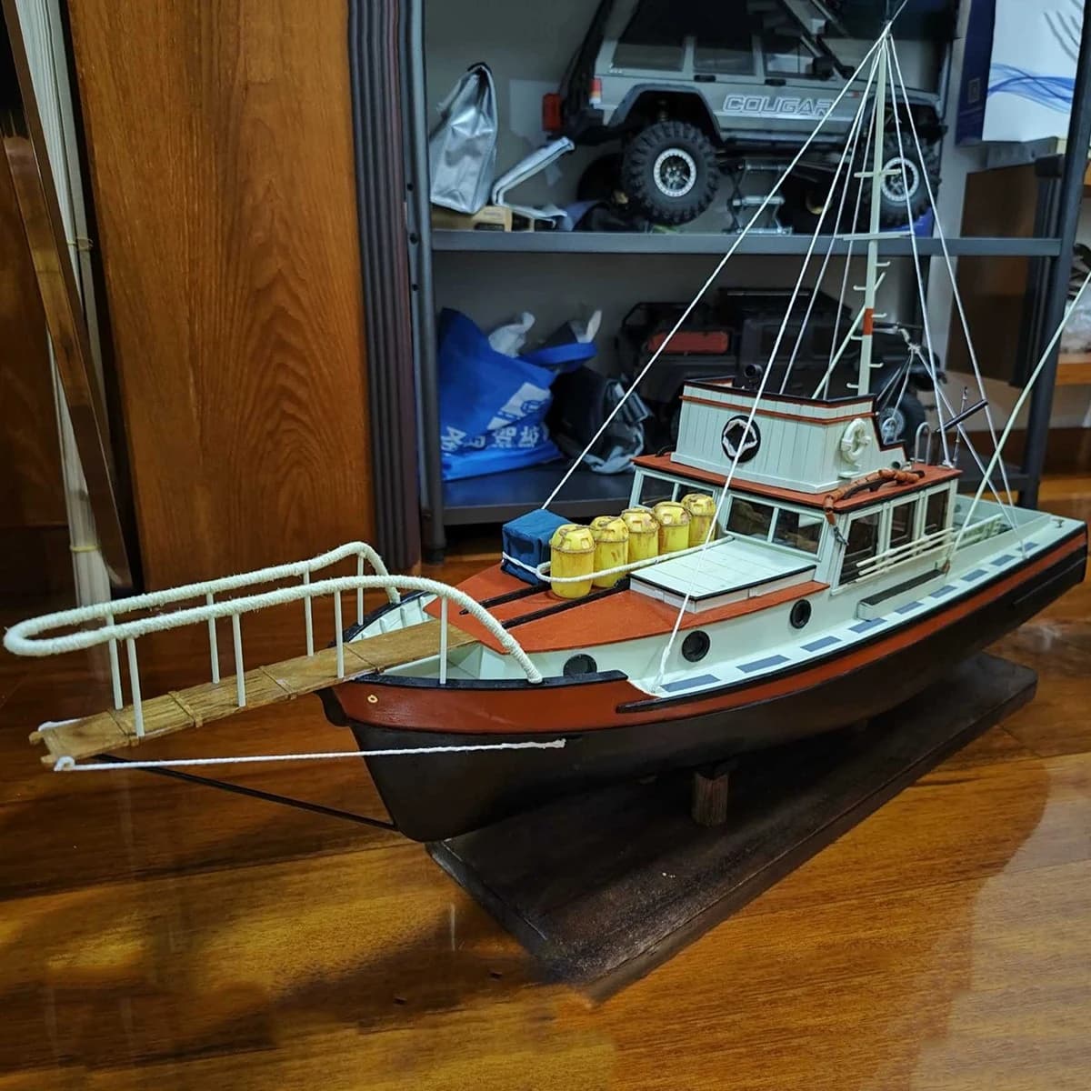 1/12 RC Schiffe 130 cm Holzstruktur Simulation Orca Fernbedienung Fischerboot 3D-Druck Details RC Boot Modellbausatz Schiff Spielzeug