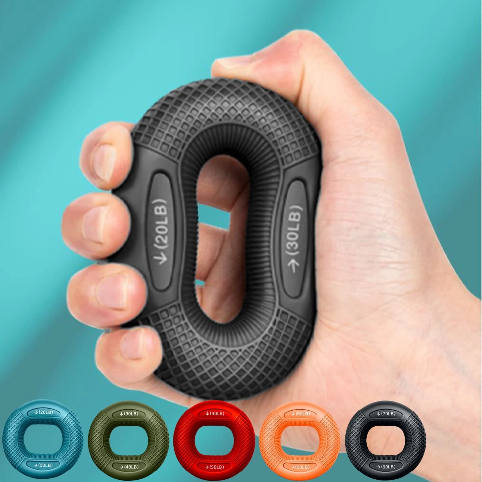 Silikon Finger Greifer Ring Hand Muskel Stärker Ring Handgelenk Finger Trainer Übung Karpaltunnelsyndrom Expander Workout Fitness Gerät