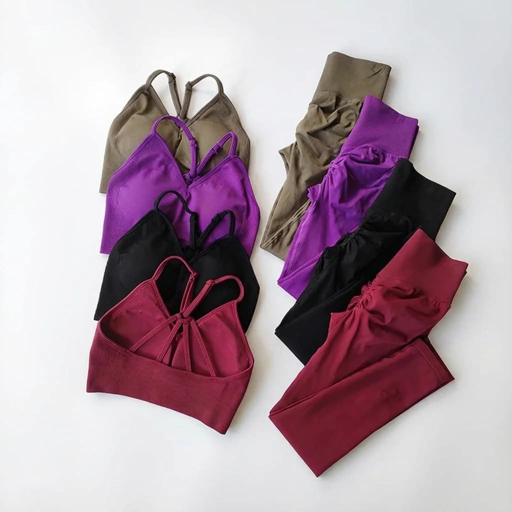 Nahtloser Yoga-Anzug, Hüftheben, Fitness-Anzug, Damen-Sport-BH, Yoga-Anzug, schnell trocknend, Sport, hohe Fett, enge Yoga-Leggings,
