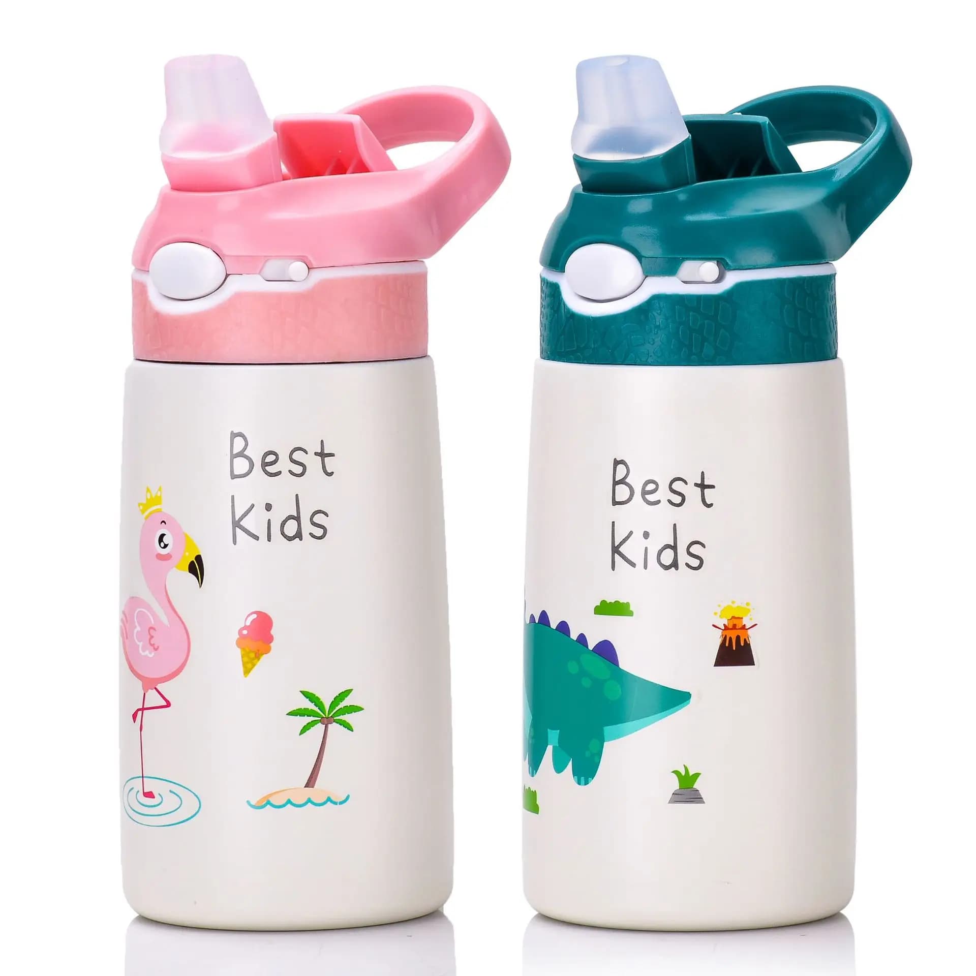 400 ml Kinder Thermos Wasser Flasche Kinder Thermos Becher Baby Ente Billed Stroh 316 Edelstahl Vakuum Flaschen Tumbler Thermo Tasse