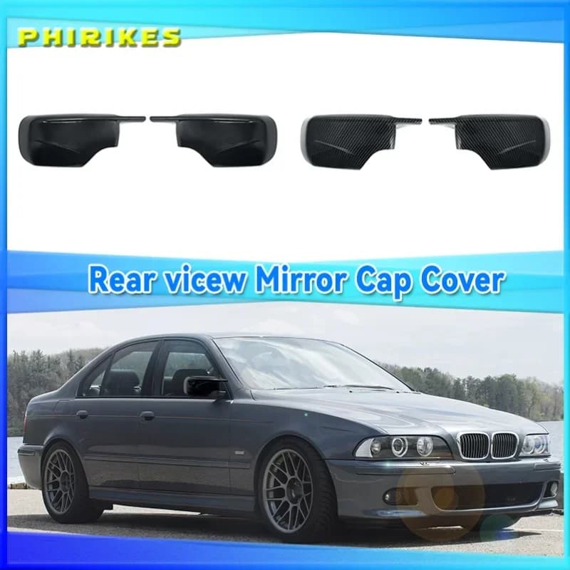 Für bmw e46 e39 4 tür 3 serie 2006-2014 hochwertige tür rückspiegel abdeckung kappen seite schwarz 1998 m3 m4 stil