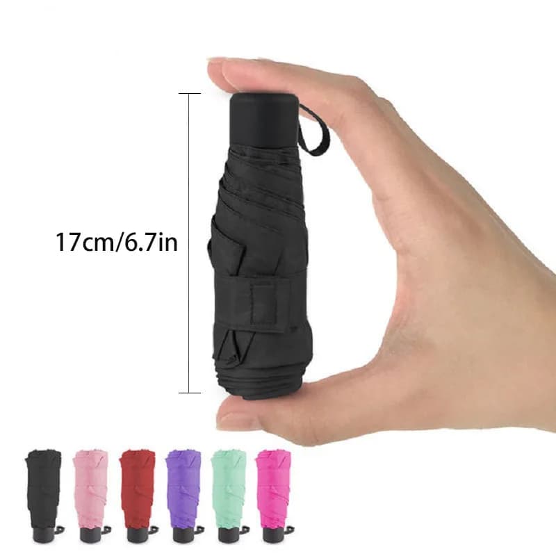 Ultraleichter Mini-Taschen-Regenschirm für Damen, klein, winddicht, faltbar, für Reisen, kompakt, Regen, Herren-Regenschirm,