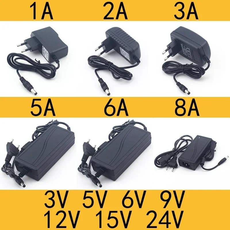 AC 110-240V DC 3V 5V 6V 9V 12V 15V 24V 0,5A 1A 2A 3A 5A 6A 8A Universal Power Adapter Versorgung Ladegerät Adapter Eu uns für LED-Licht
