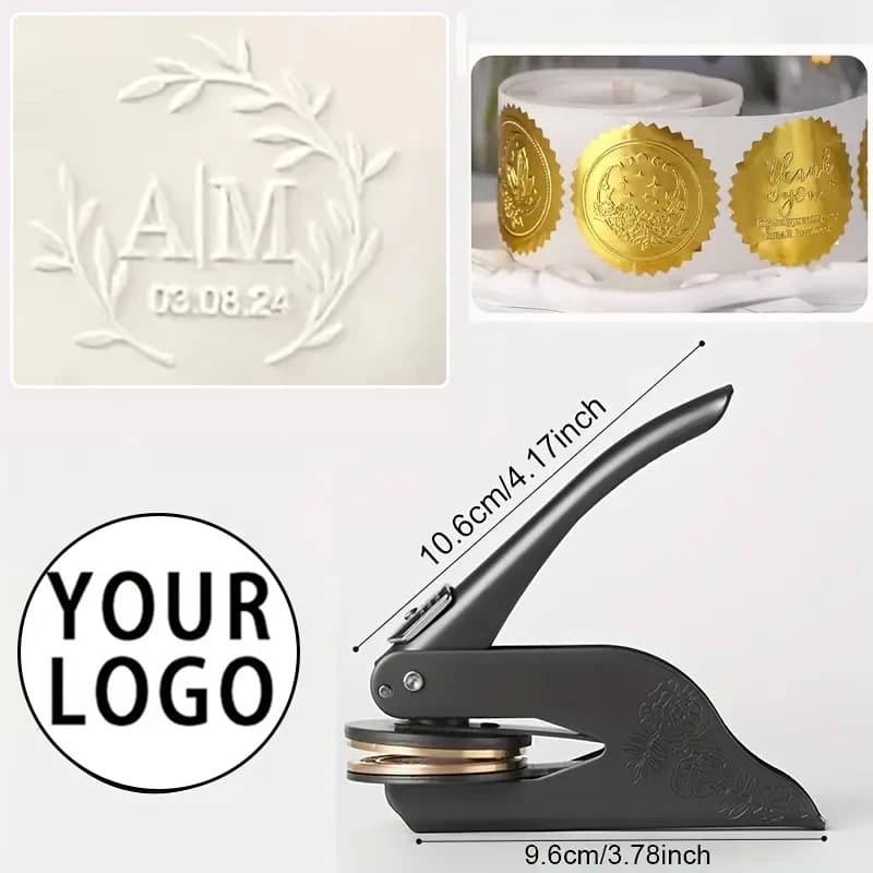 Prägestempel, individuelle individuelle individuelle Logo-Anpassung, Bibliothek, Buch, Einladung, Hochzeit, Prägestempel, Firmenpapier, Ledersiegel