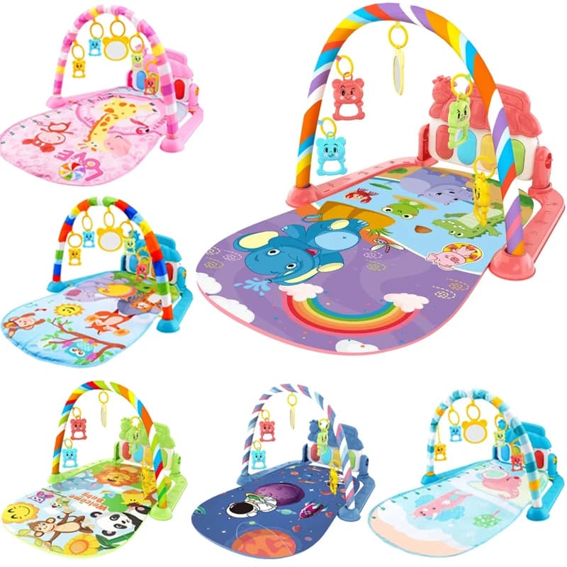 Baby Aktivität Gym Rack Musical Neugeborenen Klavier Tastatur Krabbeln Decke Pedal Spielen Matte Frühe Bildung 0-36 Monate Spielzeug geschenke